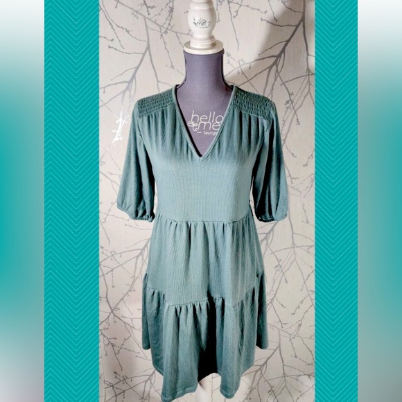 Ivy Sage Ruffle Dress - Picture 1 of 5